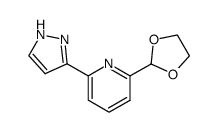 2-(1H-pyrazol-3-yl)-6-(1,3-dioxolan-2-yl)pyridine Structure