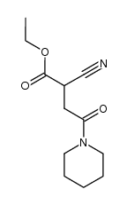 ethyl 2-cyano-3-piperidinocarbamoyl propanoate结构式