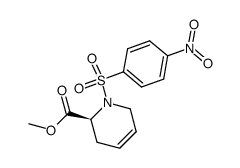 methyl (S)-1-(4-nitrobenzenesulfonyl)-1,2,3,6-tetrahydropyridine-2-carboxylate结构式