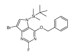 5H-Pyrrolo3,2-dpyrimidine, 7-bromo-5-(1,1-dimethylethyl)dimethylsilyl-2-fluoro-4-(phenylmethoxy)- structure