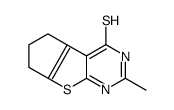 2-METHYL-6,7-DIHYDRO-5H-CYCLOPENTA[4,5]THIENO[2,3-D]PYRIMIDINE-4-THIOL结构式