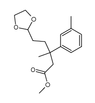 methyl 5-(1,3-dioxolan-2-yl)-3-methyl-3-(m-tolyl)pentanoate结构式