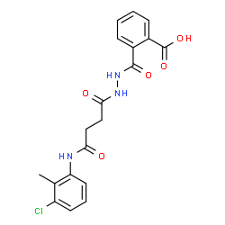 2-({2-[4-(3-chloro-2-methylanilino)-4-oxobutanoyl]hydrazino}carbonyl)benzoic acid structure