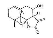 (1aR,4E,7S,7aR,10aS,10bR)-2,3,6,7,7a,8,10a,10b-Octahydro-7-hydroxy-1a,5-dimethyl-8-methyleneoxireno[9,10]cyclodeca[1,2-b]furan-9(1aH)-one结构式