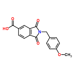 2-(4-Methoxybenzyl)-1,3-dioxoisoindoline-5-carboxylic acid Structure