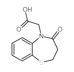 (4-Oxo-3,4-dihydro-1,5-benzothiazepin-5(2H)-yl)-acetic acid Structure