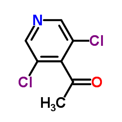 1-(3,5-二氯吡啶-4-基)乙酮结构式