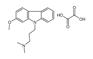 2-hydroxy-2-oxoacetate,3-(2-methoxycarbazol-9-yl)propyl-dimethylazanium结构式