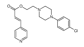 2-[4-(4-chlorophenyl)piperazin-1-yl]ethyl (E)-3-pyridin-4-ylprop-2-enoate结构式