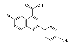 2-(4-aminophenyl)-6-bromoquinoline-4-carboxylic acid Structure