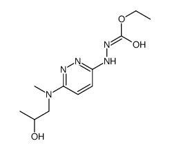 Hydrazinecarboxylic acid, 2-(6-((2-hydroxypropyl)methylamino)-3-pyrida zinyl)-, ethyl ester Structure