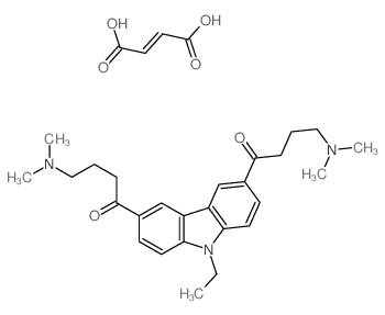 but-2-enedioic acid; 4-dimethylamino-1-[6-(4-dimethylaminobutanoyl)-9-ethyl-carbazol-3-yl]butan-1-one结构式