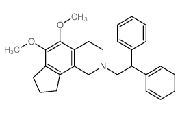 5,6-Dimethoxy-N-(2,2-diphenylethyl)cyclopentano(h)-1,2,3,4-tetrahydroisoquinoline结构式