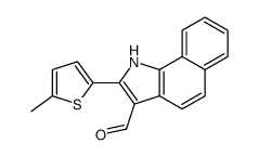 (9ci)-2-(5-甲基-2-噻吩)-1H-苯[g]吲哚-3-羧醛结构式