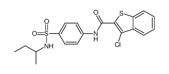 Benzo[b]thiophene-2-carboxamide, 3-chloro-N-[4-[[(1-methylpropyl)amino]sulfonyl]phenyl]- (9CI)结构式