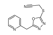 Acetonitrile, [[5-(2-pyridinylmethyl)-1,3,4-oxadiazol-2-yl]thio]- (9CI)结构式