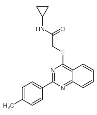 Acetamide, N-cyclopropyl-2-[[2-(4-methylphenyl)-4-quinazolinyl]thio]- (9CI)结构式