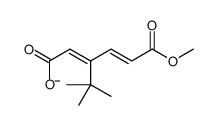 3-tert-butyl-6-methoxy-6-oxohexa-2,4-dienoate结构式