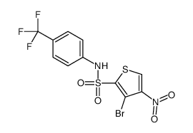 3-bromo-4-nitro-N-[4-(trifluoromethyl)phenyl]thiophene-2-sulfonamide Structure