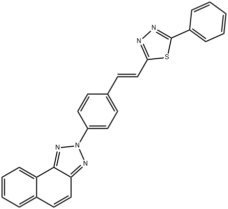 2-[4-(2H-Naphtho[1,2-d]triazol-2-yl)styryl]-5-phenyl-1,3,4-thiadiazole结构式