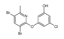 3-chloro-5-(3,5-dibromo-6-methylpyridin-2-yl)oxyphenol结构式