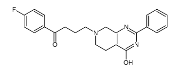 7-[4-(4-fluoro-phenyl)-4-oxo-butyl]-2-phenyl-5,6,7,8-tetrahydro-3H-pyrido[3,4-d]pyrimidin-4-one结构式