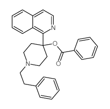 [4-isoquinolin-1-yl-1-(2-phenylethyl)piperidin-4-yl] benzoate结构式