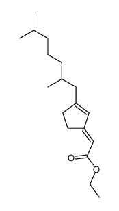 Ethyl<3-(2,6-dimethylheptyl)-2-cyclopentenyliden>acetate结构式