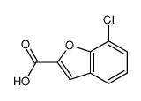 7-氯-1-苯并呋喃-2-羧酸结构式