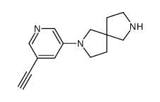 2-(5-ethynylpyridin-3-yl)-2,7-diazaspiro[4.4]nonane Structure