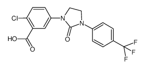 2-chloro-5-[2-oxo-3-(4-trifluoromethyl-phenyl)-imidazolidin-1-yl]-benzoic acid Structure