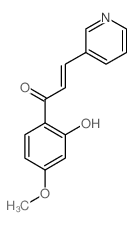 2-Propen-1-one,1-(2-hydroxy-4-methoxyphenyl)-3-(3-pyridinyl)-结构式