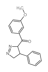 (3-methoxyphenyl)-(4-phenyl-4,5-dihydro-3H-pyrazol-3-yl)methanone结构式