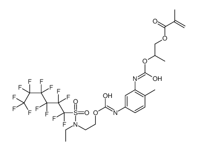 2-[[[[5-[[[2-[ethyl[(tridecafluorohexyl)sulphonyl]amino]ethoxy]carbonyl]amino]-2-methylphenyl]amino]carbonyl]oxy]propyl methacrylate Structure