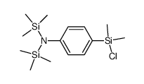 N-(4-(chlorodimethylsilyl)phenyl)-1,1,1-trimethyl-N-(trimethylsilyl)silanamine结构式