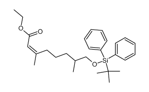 (Z)-ethyl 8-(tert-butyldiphenylsilanyloxy)-3,7-dimethyloct-2-enoate Structure