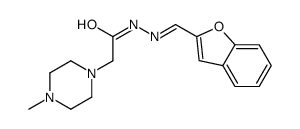 N-[(E)-1-benzofuran-2-ylmethylideneamino]-2-(4-methylpiperazin-1-yl)acetamide结构式