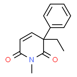 Glutaconimide, 4-ethyl-N-methyl-4-phenyl- (5CI)结构式