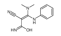 3-anilino-2-cyano-3-(dimethylamino)prop-2-enamide结构式