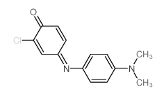 2,5-Cyclohexadien-1-one, 2-chloro-4-(p-dimethylaminophenyl)imino-结构式