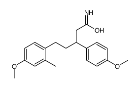 5-(4-methoxy-2-methylphenyl)-3-(4-methoxyphenyl)pentanamide结构式