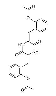 3,6-bis-(2-acetoxy-benzylidene)-piperazine-2,5-dione结构式