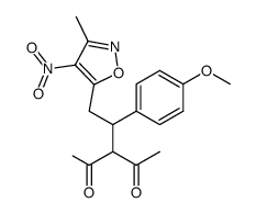 3-[1-(4-Methoxy-phenyl)-2-(3-methyl-4-nitro-isoxazol-5-yl)-ethyl]-pentane-2,4-dione Structure