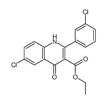 ethyl 3',6-dichloro-2-phenyl-1H-4-quinolone-3-carboxylate结构式