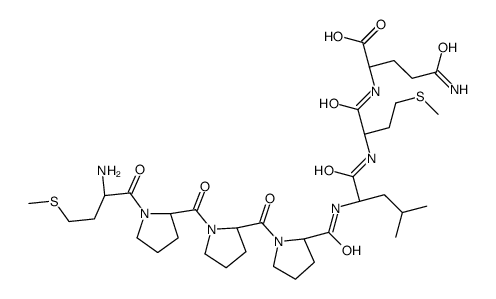 (2S)-5-amino-2-[[(2S)-2-[[(2S)-2-[[(2S)-1-[(2S)-1-[(2S)-1-[(2S)-2-amino-4-methylsulfanylbutanoyl]pyrrolidine-2-carbonyl]pyrrolidine-2-carbonyl]pyrrolidine-2-carbonyl]amino]-4-methylpentanoyl]amino]-4-methylsulfanylbutanoyl]amino]-5-oxopentanoic acid结构式