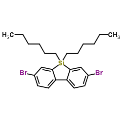 3,7-Dibromo-5,5-dihexyl-5H-dibenzo[b,d]silole Structure