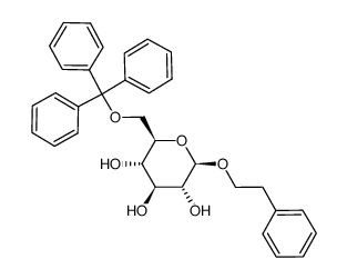 phenethyl 6-O-trityl-β-D-glucopyranoside Structure