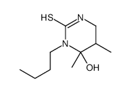 3-Butyl-4,5-dimethyl-4-hydroxyhexahydropyrimidin-2-thione structure