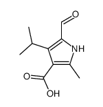 5-formyl-2-methyl-4-propan-2-yl-1H-pyrrole-3-carboxylic acid Structure