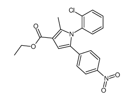 1-(2-Chloro-phenyl)-2-methyl-5-(4-nitro-phenyl)-1H-pyrrole-3-carboxylic acid ethyl ester Structure